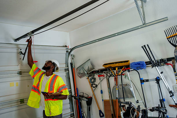 Professional Garage Door Panel Replacement technician working in Evanston, IL